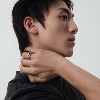 Double-Layer Text Rotating Ring