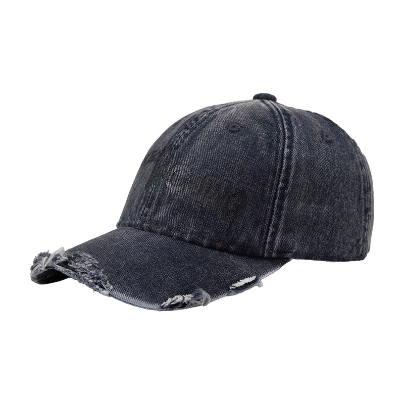 Asymmetrical Washed Denim Cap