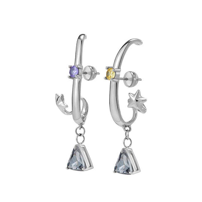 Christmas Colored Crystal Earrings