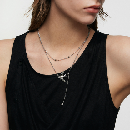Double-Layer Peace Dove Necklace