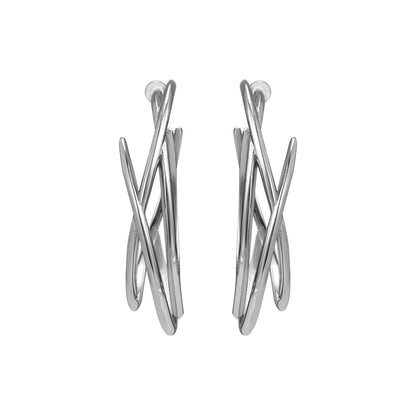 Wrapped Spike Hoop Earrings