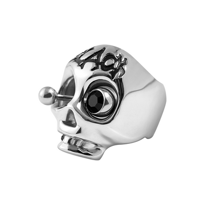 Pierced Siren Skull Ring