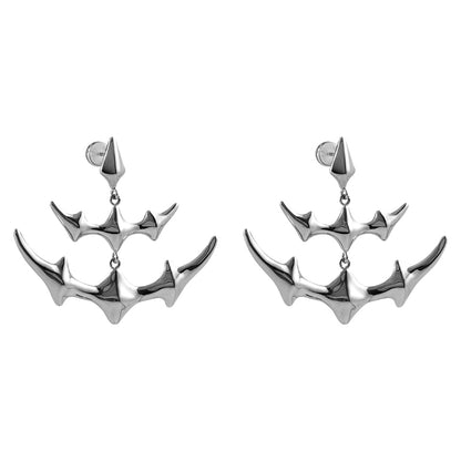 Double Manta Bone Drop Earrings