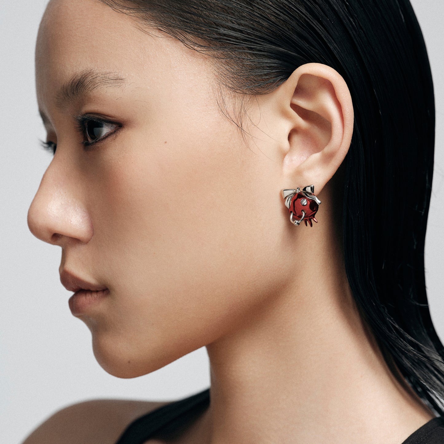 Pierced Bad Pomegranate Statement Stud Earring