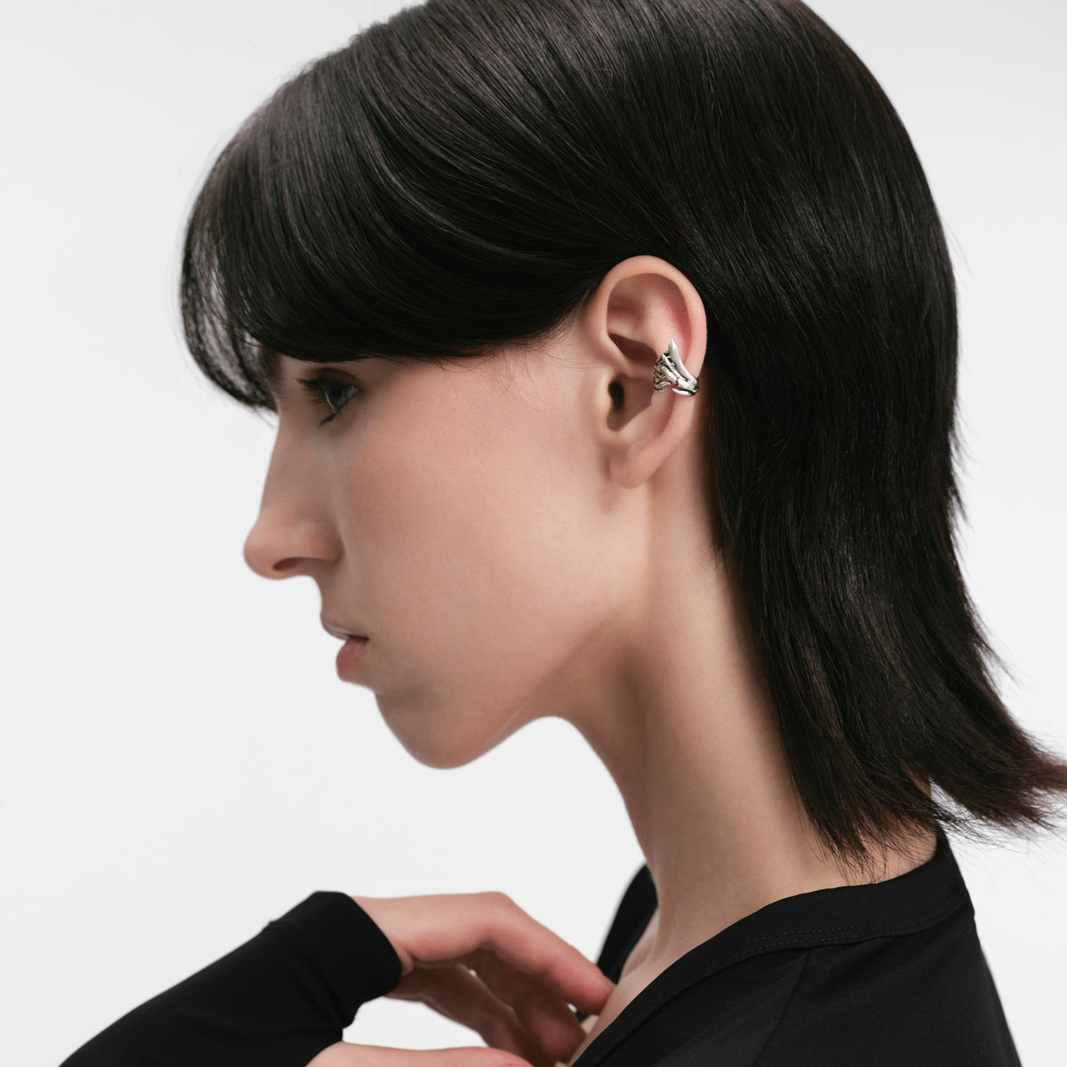 S925 Booby Bird Wing Ear Cuff