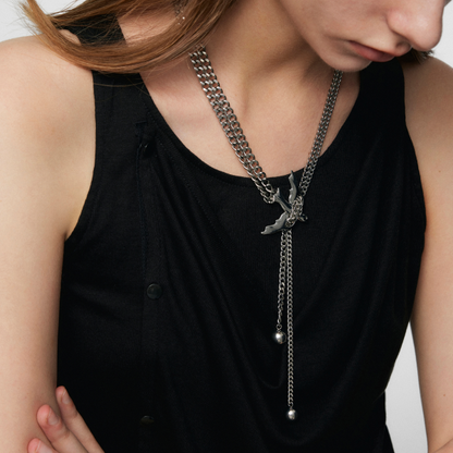 Peace Dove Tie Necklace