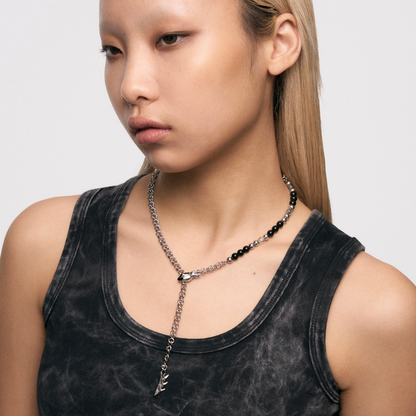 Black Onyx Snake-Shaped Necklace