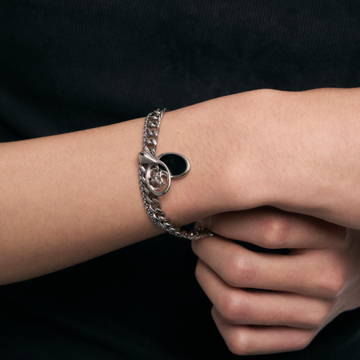 Triple Serpent Double Layer Bracelet