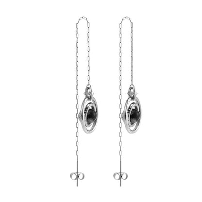 Orbiting Planet Drop Earrings