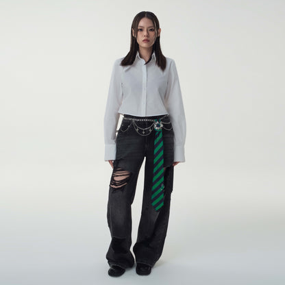 Cornflower Emblem Tie Belt