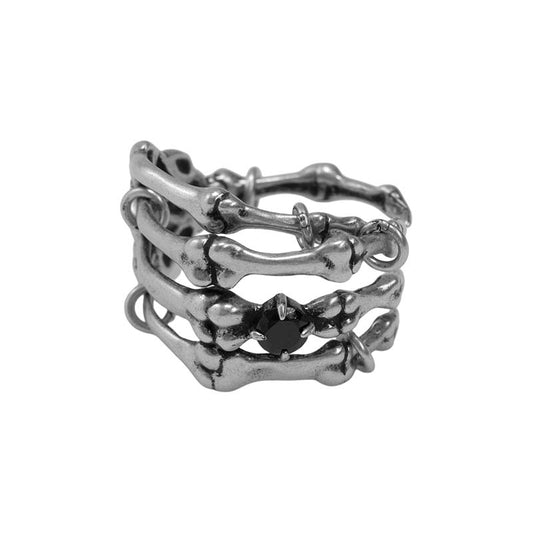 S925 Sterling Silver Skeleton Hand Ring