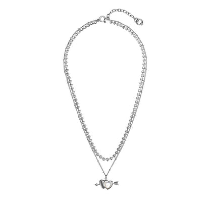 Targeted Heart Double-Layer Necklace