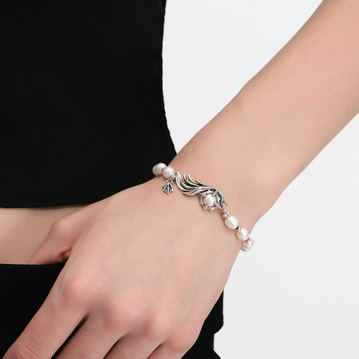 S925 Blue Booby Wing Pearl Bracelet