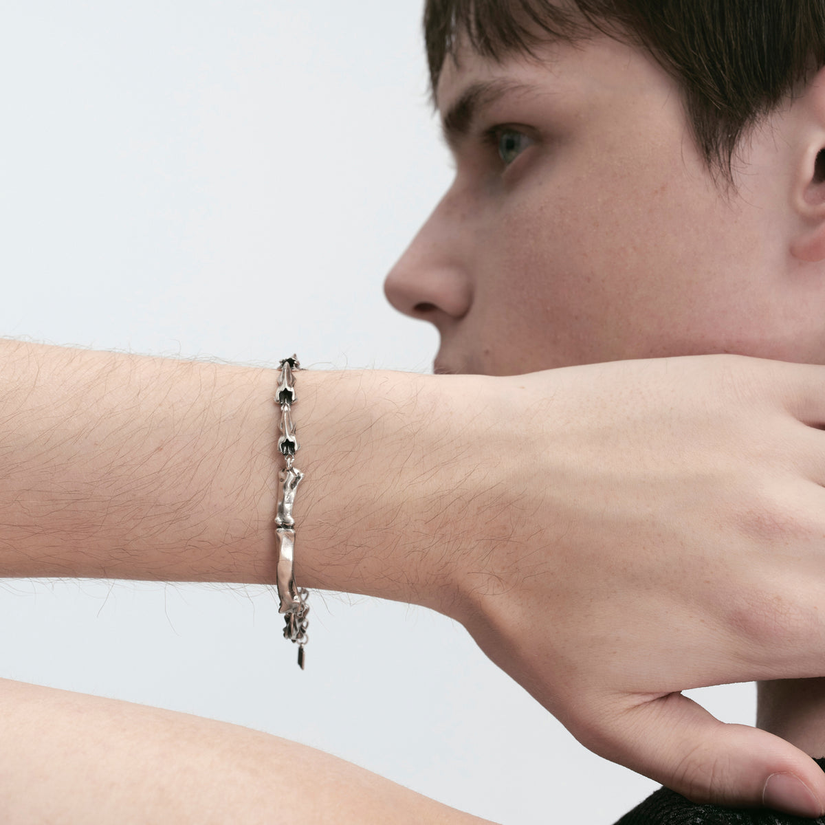 S925 Night Cat Bone Bracelet