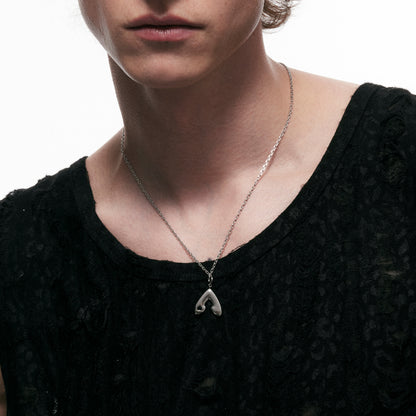 Punk Moth Double-layer Zircon Necklace