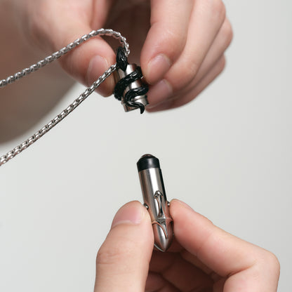 Snake Loop Perfume Bottle Necklace