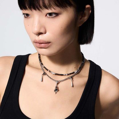Guardian Bell Double-Layer Pendant Necklace