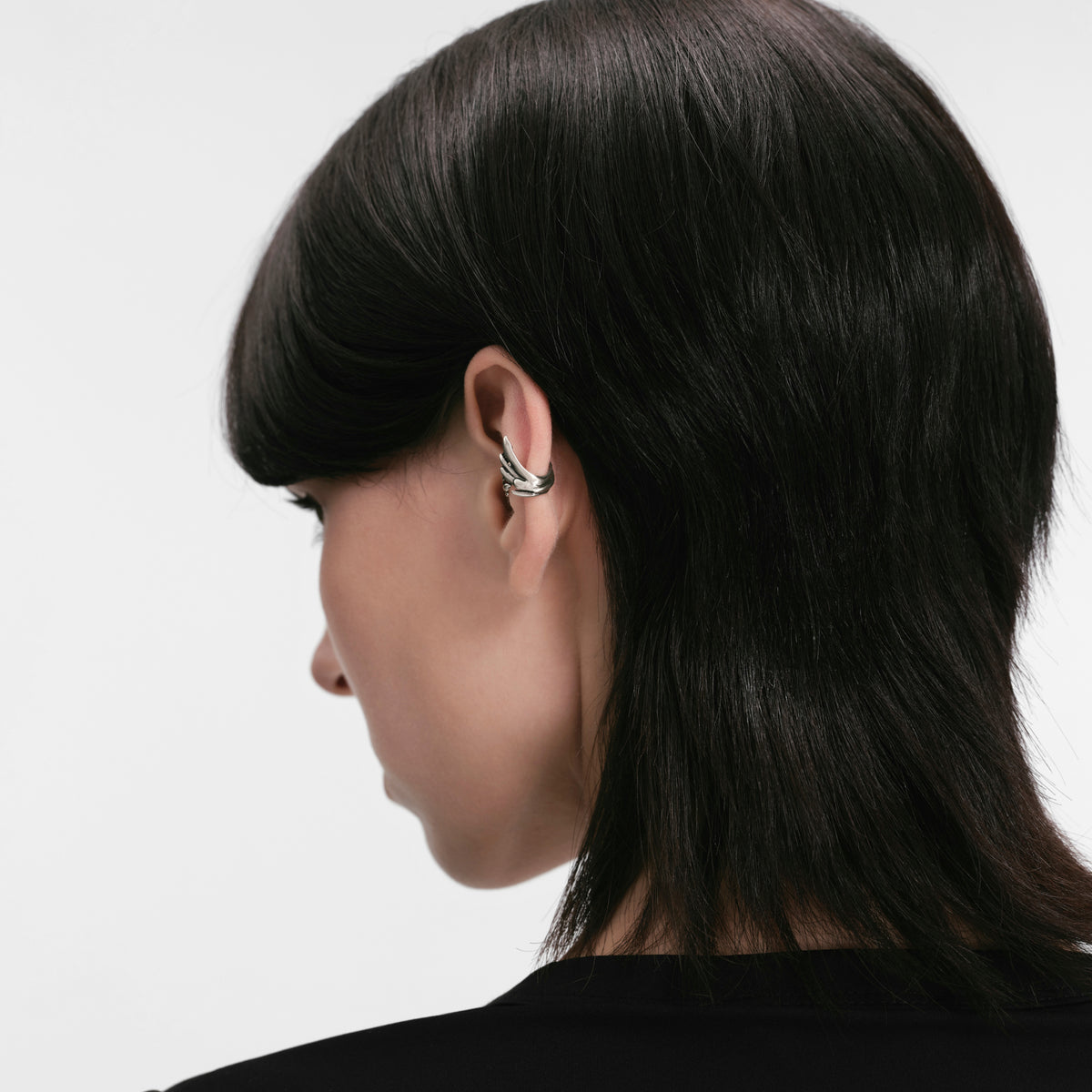 S925 Booby Bird Wing Ear Cuff
