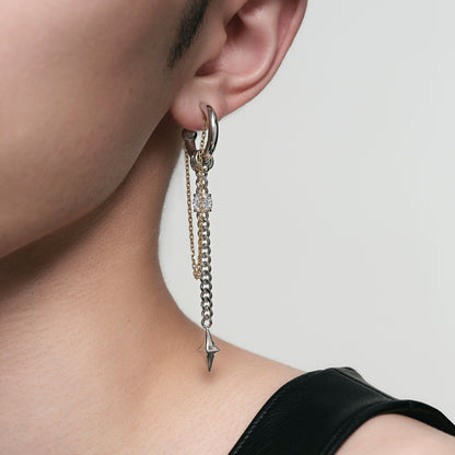 Asymmetrical Starburst Key Earrings