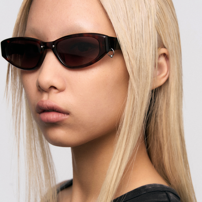 Square Tortoiseshell Pattern Full-Frame Sunglasses