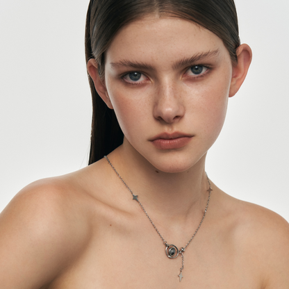 Planet Calling Orbiting Star Necklace