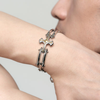 Starburst Key Double Rail Bracelet