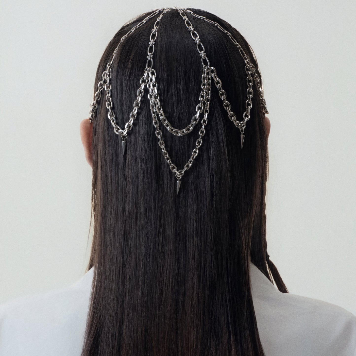 Cornflower Emblem Chain Hair Accessory