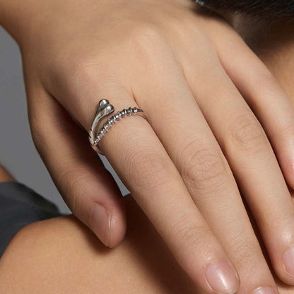 S925 Sterling Silver Bone Nail Ring