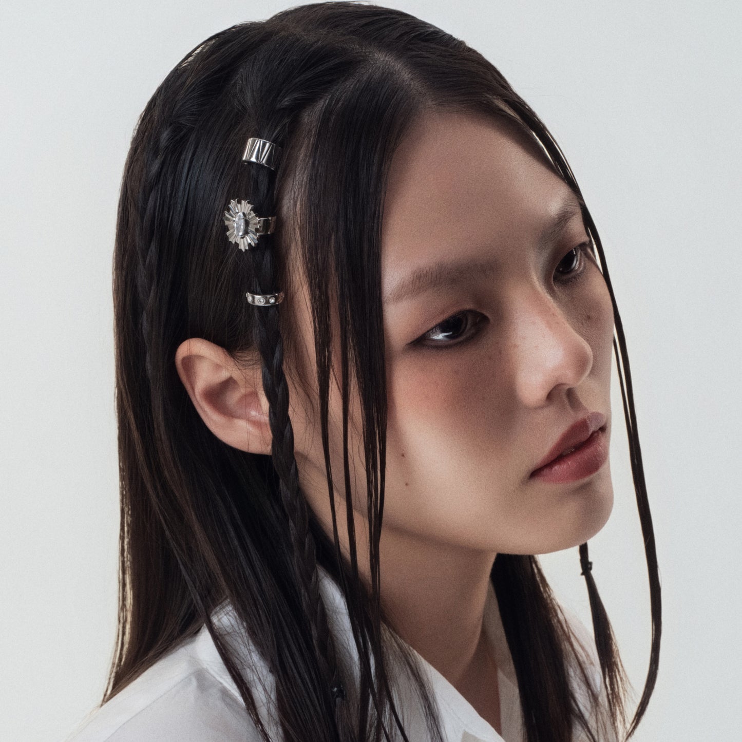 Cornflower Emblem Stacking Hair Buckle Set