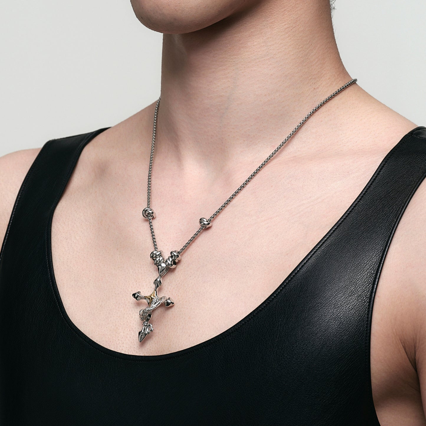 Starburst Key Snake Loop Necklace