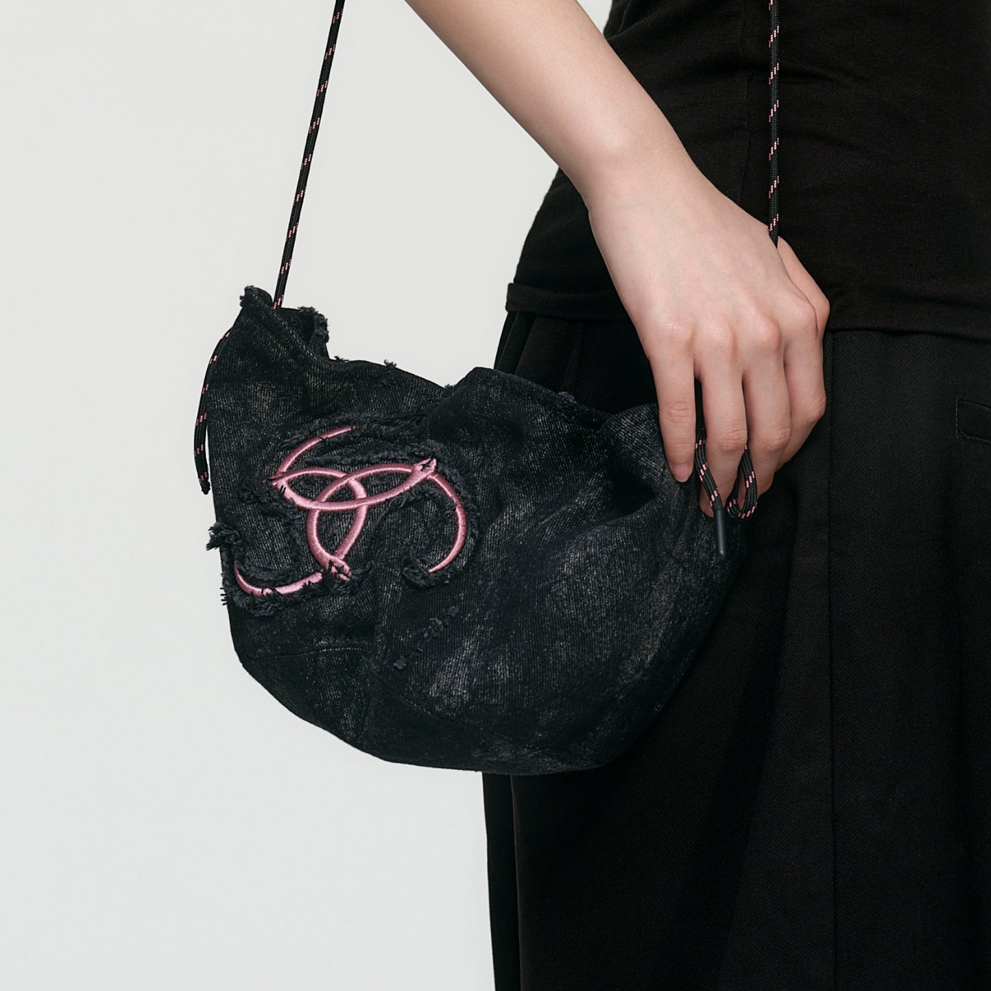 Triple Serpent Loop Denim Hat Bag