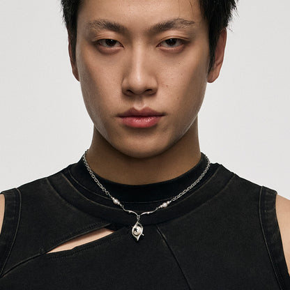 Gradient Eye Pearl Necklace