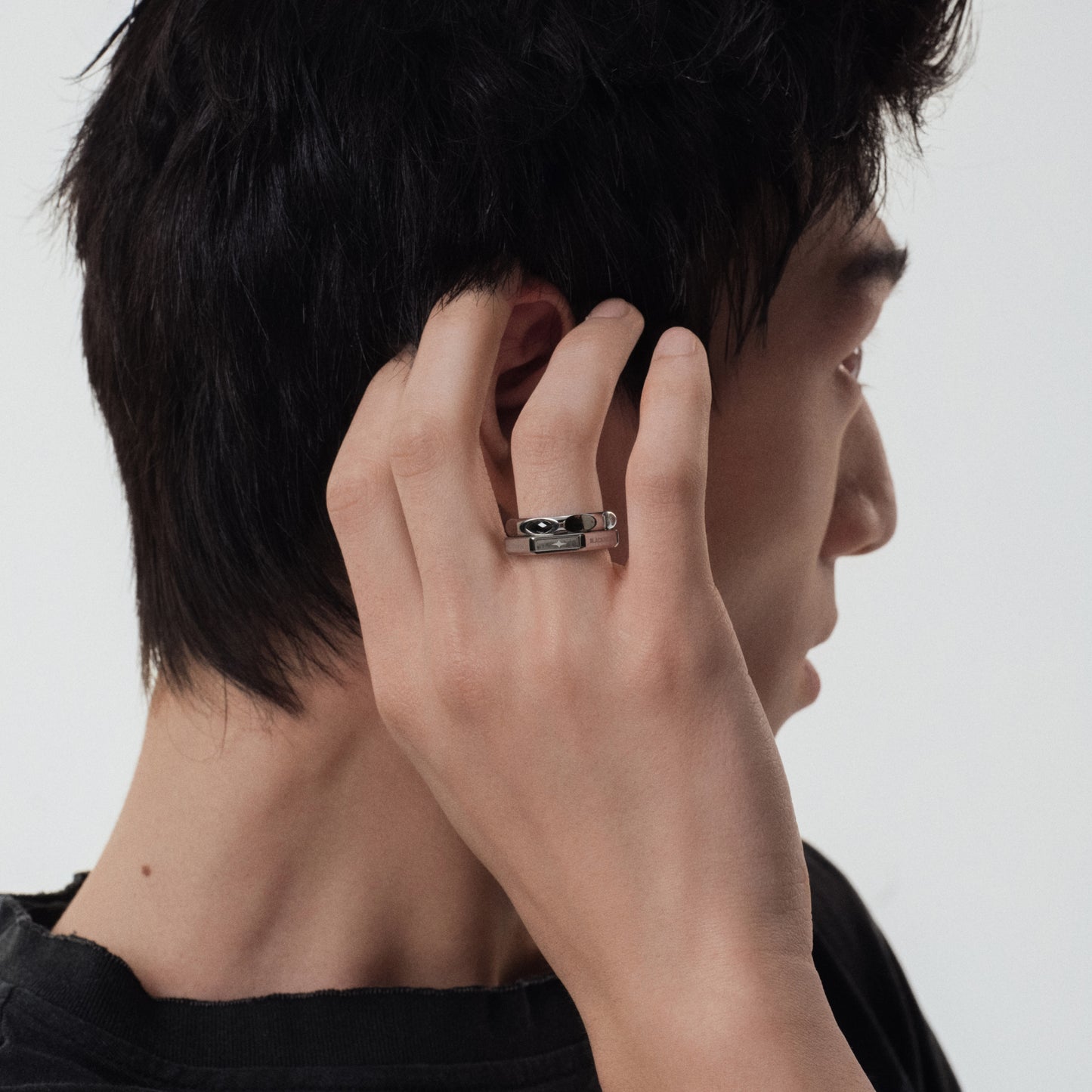 Double-Layer Text Rotating Ring