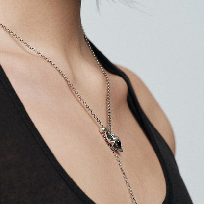 Fox Mask Adjustable Y Necklace