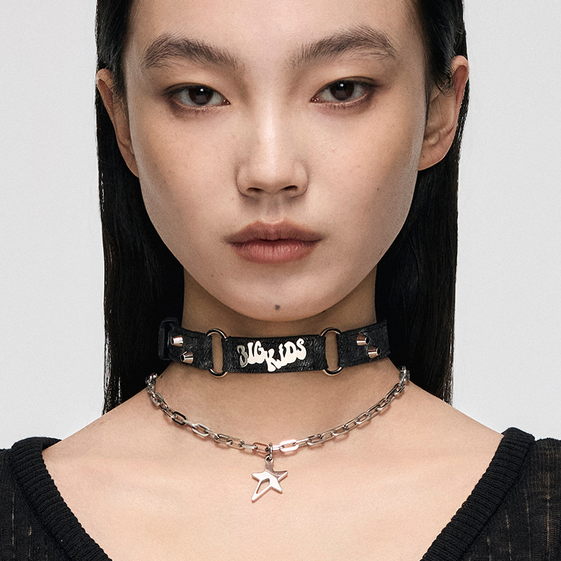 BIG KIDS Graffiti Denim Choker
