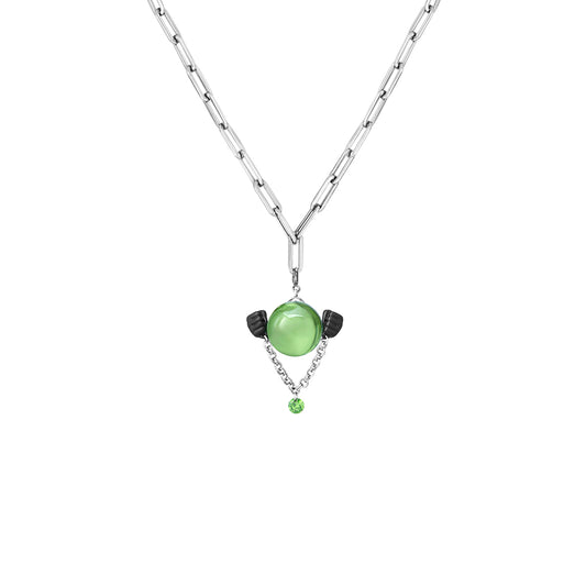 BLACK GLOVES MAGIC CRYSTAL BALL NECKLACE