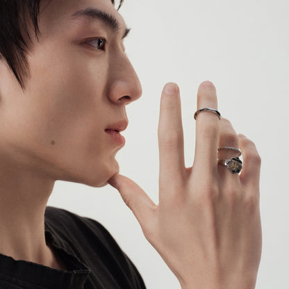 Prom Emblem Stacking Ring Set