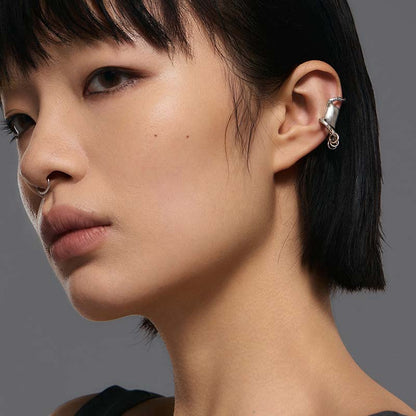 S925 Sterling Silver Piercing Ear Cuff (Single)