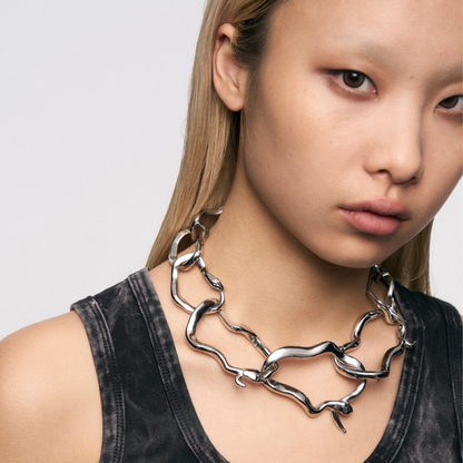 Ring-Shaped Snake Bone Necklace