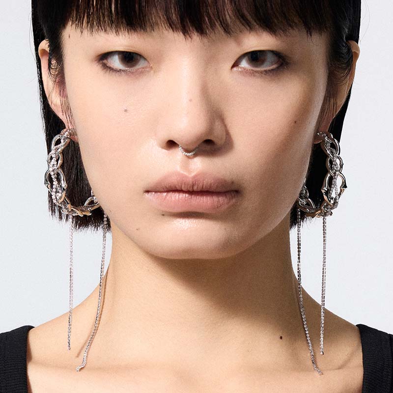 Knight Armor Chain Earrings