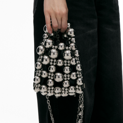 Steel Ball Beaded Crossbody Bag