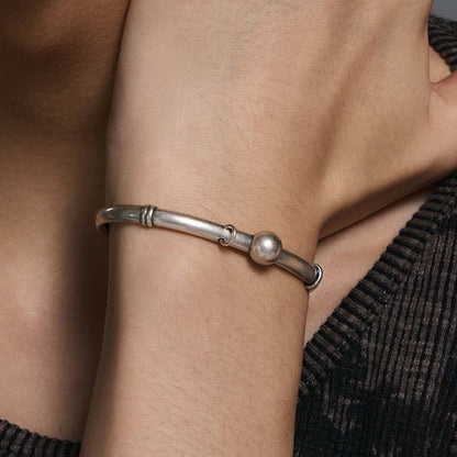 S925 Sterling Silver Piercing Ball Bangle