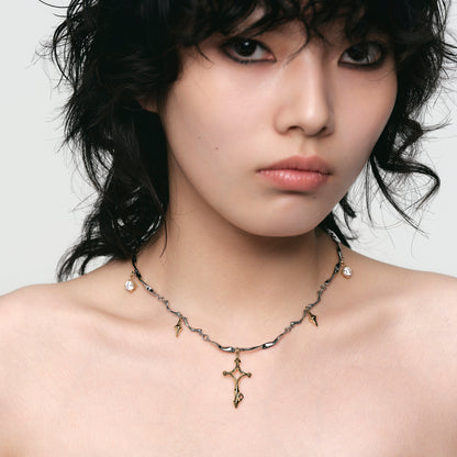 Orbit Square Key Pendant Necklace