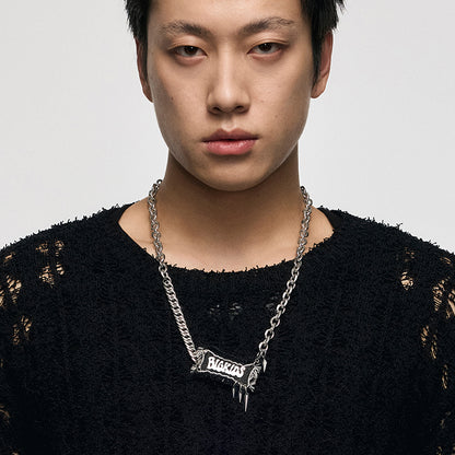 BIG KIDS Graffiti Denim Necklace