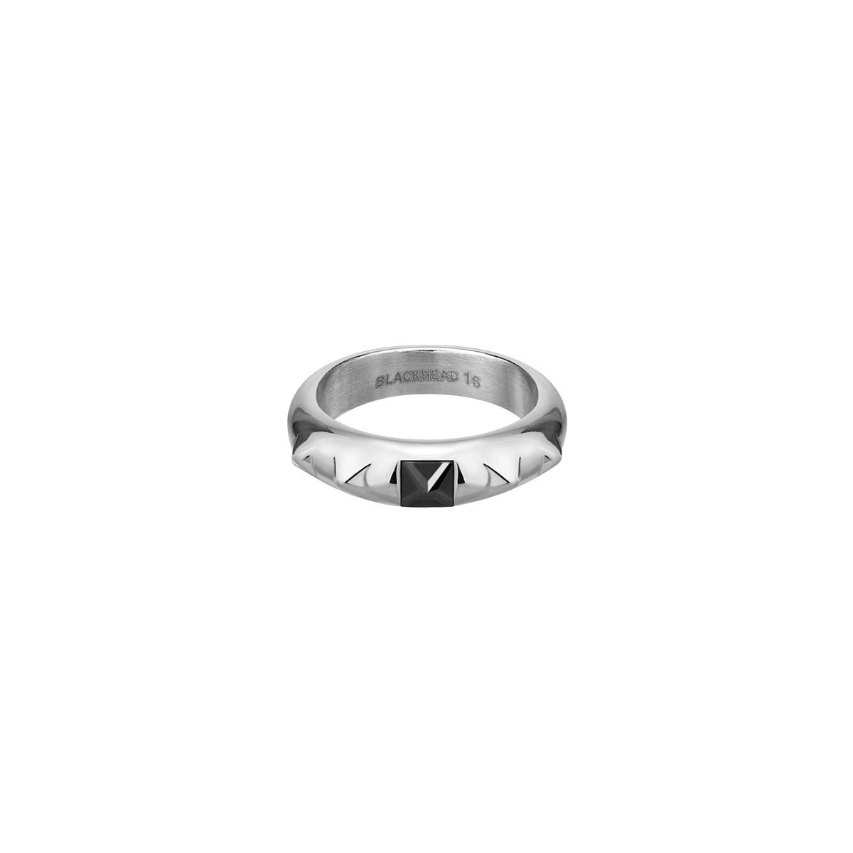 BLACK GLOVES RIVET UPSIDE DOWN ZIRCON DECORATIVE RING