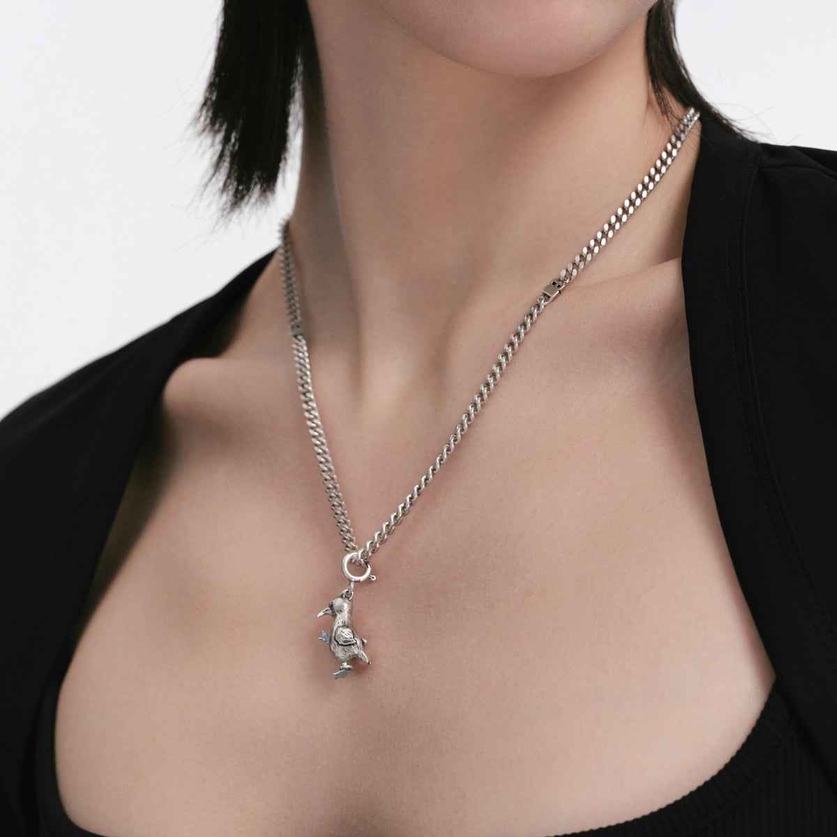 S925 Swinging Blue Booby Pendant