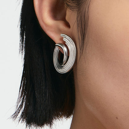 Distorted Bone Record Earrings