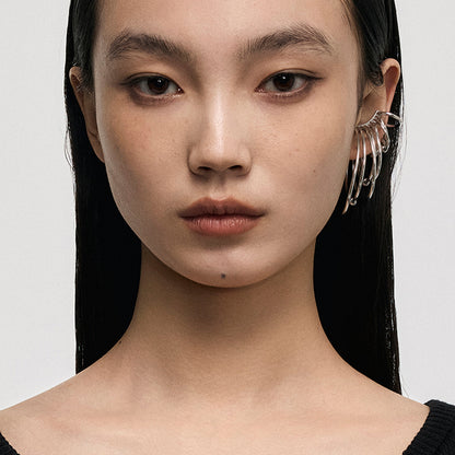 Multi-Hoop Stacked Ear Cuff