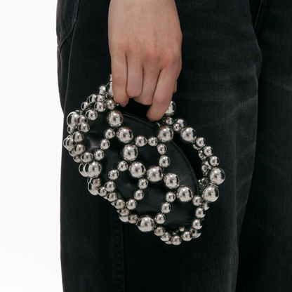 Heart Steel Ball Beaded Mini Bag