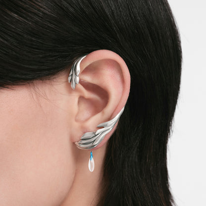 S925 Booby Bird Wing Wrapped Ear Cuff